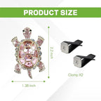 2PCS Sea Turtles Car Air Freshener Vent Clip, Bling Cute Turtle Vent Clips for Cars, Rhinestone Auto Air Conditioning Outlet Clip, Ocean Theme Interior Decor Car Accessories (Pink)