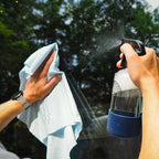 Superior Window Cleaner Kit - Window and Glass Cleaning Cloth, Streak-Free Windows - Microfiber Towel Cleaning Kit for Windows, Mirrors, Car Windshield - Blue