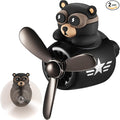 Cartoon Bear Car Air Fresheners 2 Pack Pilot Black Automotive Air Outlet Fan Cool Cute Air Freshener for Car Creative Car Perfume Decoration for Vehicle Vent Scent Clip Diffuser Ornament Accessories