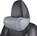 Car Neck Pillow, headrest, Cushion. Three-Point fit to The Neck Curve, Stable Support for The Cervical Spine, relieves Neck Soreness. Perforated PU Leather with high Breathability, Durable 1P（Grey）