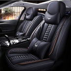 for Chevy Equinox Seat Covers 2005-2026, Full Coverage Customized Car Seat Covers, Premium Leather Waterproof Stain-Resistant Easy to Install (Luxury 5 Seats, Black&Coffee)