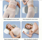 Lumbar Support Pillow for Sleeping,Premium Memory Foam Lower Back Pain Relief Bed Rest Support Pillows for Car Bed,Couch,Waist Support Care Cushion,Sleep Lumbar Pillow (Light Grey)