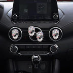Bling Skull Air Vent Clips, 4 Pcs Crystal Skull Car Air Fresheners Vent Clips Car Diffuser Vent Clip Rhinestone Diamond Decoration Cute Interior Decor Bling Accessories for Women
