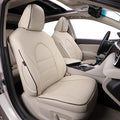 EKR Camry Seat Covers for Toyota Camry TRD 2020 2021 2022 2023 2024,Waterproof Truck Seat Cushion Protectors,Leather Car Seat Cover Full Set -Faux Leather (Beige)