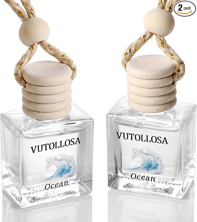 2-Pack Car Air Fresheners, Car Deodorizer, Ocean Wind Air Freshener – Long Lasting Hanging Car Air Freshener for Men and Women, Car Scent Diffuser by VUTOLLOSA