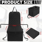 HOMBYS Back Seat Extender for Dogs,Dog Car Seat Cover with Storage Car Organizer,Dog Car Seat Extender with Storage for Front or Back Seat,Waterproof Scratch Proof Cover for Cars Trucks and SUVs,Large