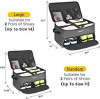 YOREPEK 2 Layer Golf Trunk Organizer, Golf Gifts for Men with Separate Ventilated Compartment for 2 Pair Shoes, Waterproof Car Trunk Locker for Balls, Tees, Clothes, Gloves, Gifts for Golfers