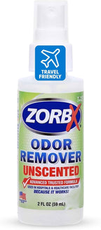 ZORBX Unscented Odor Eliminator for Strong Odor 2 Fl Oz, Pack of 1 - Used in Hospitals & Healthcare Facilities - Advanced Formula, Fast-Acting Odor Remover Spray for Dog, Cat, House & Carpet