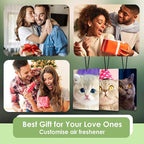 Custom Air Freshener for Car - Double Sided Photo Personalized Car Scents Air Freshener, Smell Air Fresheners With Picture for Wardrobe, Bathroom,Hanging Ornaments (Rectangle)