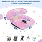 COOLBEBE Piddle Pads Car Seat Protector for Potty Training, 2 Pack Dry Waterproof Car Seat Liner Toilet Training & Strap Covers for Baby Infant, Baby Car Seat Pad Cover for Strollers, Carseat (Pink)