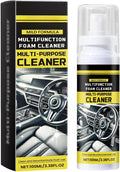 Automotive interior cleaner Indoor decoration cleaner Car seat cleaner Suitable for leather, vinyl, plastic, rubber, etc (2pc)