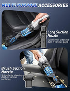 Handheld Vacuum Cordless, 15000PA Powerful Suction Hand Held Vacuum Cleaner, Car Vacuum Portable Cordless with Large-Capacity Dust Bin & LED Light, High Power Dust Busters for Home, Car, Office, Pet