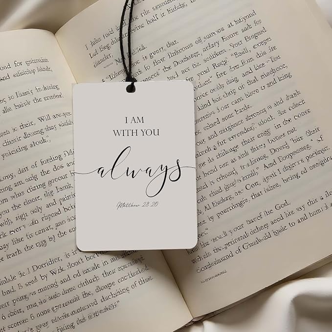 Christian Scripture Car Air Freshener 4Pcs, Inspirational Bible Quotes Hanging Scents, Bible Quote Gift Air Freshener Hanging in Car Wardrobe Drawer or Book.