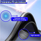 Magnetic Car Front & Rear Window Sun Shade, Full Blackout Auto Side Window Covers, UV Rays Protector Windshield Privacy Curtain, Sun Heat Blocker Auto Interior Accessory for SUV, Truck (4PCS)