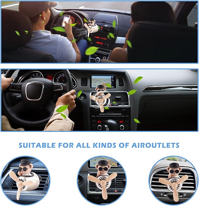 10 Pcs Car Air Fresheners Refills Solid Fragrance Replacement Pads Car Air Vent Clip Freshener Long Lasting Air Freshener for Car (Jasmine Flavor)