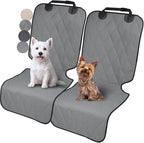 VIVAGLORY Dog Front Seat Cover Seatflex Car Seat Protector for Dog, Car Cover for Pet, Front Single Bucket Captain Chair Protector, Large, Grey, 2Pack