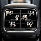 Black and White Cows Car Vent Clip,Car Air Fresheners Vent Clips Cute Car Vent Decorations,Bling Car Diffuser Car Interior Decoration Charm Car Vent Interior Accessories (6 Pcs Black and White)