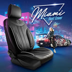 Premium Car Seat Covers Front Seat - Nappa Leather Car Seat Cover for SUV, Cars, Most Pickups, Black-Grey Stitching, Car Seat Protector, Car Seat Covers Front Seats, Car Seat Protector