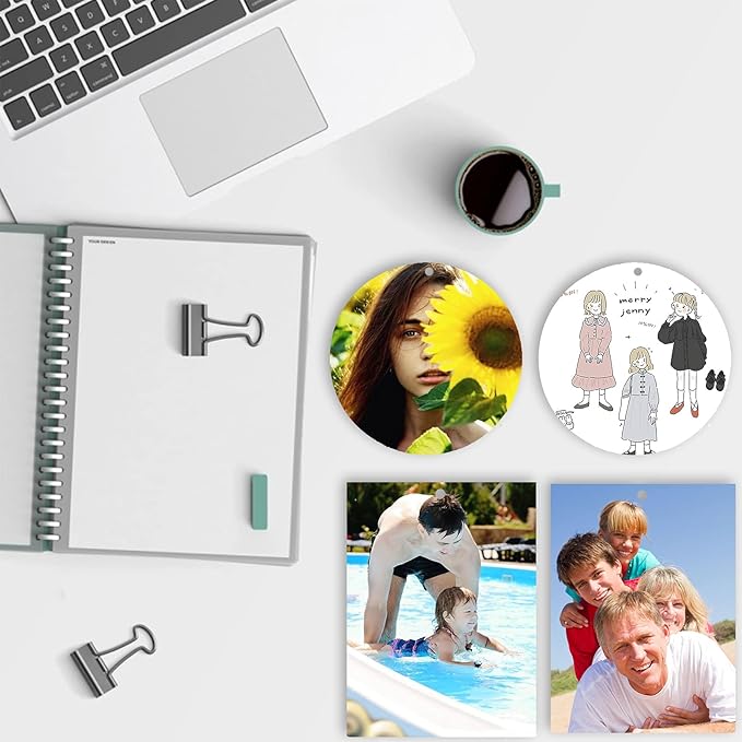 101Pcs Air Freshener Sublimation Blanks Kit Car Scented Hanging Sheets DIY Felt Sublimation Blank Air Freshener Sheet for Car and Home with Elastic Rope and Self-Seal Bags (Circle+Rectangle)