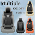 Fit Sonata Car Seat Covers Premium Leather for Hyundai Sonata 2007-2025 2026. Waterproof， Breathable, Scratch-Resistant & All-Weather Seat Cushion Protector（Front Seat,Gray&Black