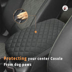 INTGET Center Console Armrest Cover for Toyota RAV4 Accessories 2025 2024 2023 2022 2021 2020 2019 Leather Middle Console Lid Pad Arm Rest Covering Car(Black with Cushion Texture)