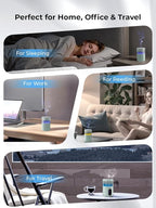 Battery Operated Waterless Diffuser – Portable Scent Machine for Car, Office & Bedroom, Ultrasonic Aroma Mist with 9 Color LED Light, Mini Essential Oil Diffuser Light Cyan