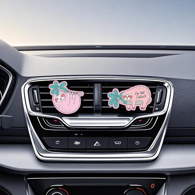 Funny Pink Sloth Air Freshener Clips,Car Vent Clip,Car Decorative Clip, Car Air Conditioner Clip,Automotive Interior Decoration Gifts for Men/Women