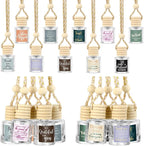 30 Pcs Employee Appreciation Gifts Bulk Empty Glass Car Air Freshener Hanging Diffuser Thank You Gifts for Employee Nurse Staff Dietician Social Worker Volunteer