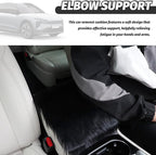 Soft Car Center Console Cover,Fluffy Arm Rest Cover for Car with Elastic Straps to Relieve Fatigue,Cars Armrest Cushion Universal Cars Decorations for Vehicles SUVs Trucks (Black)