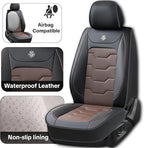 Car Seat Cover Full Set Kit, Universal Car Seat Cover for Cars, Waterproof Leather, Protect & Upgrade Car Interior, Airbag Compatible, Easy to Install & Clean, for SUV, Pickup Truck, Sedan