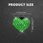 4PCS Bling Heart Air Vent Clips, Car Air Freshener for Women, Air Fresheners Diffuser Clip Charm, Car Air Conditioning Outlet Clip Decorative Accessory for Women Girls (Green, Style1)