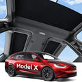 Wigoo Upgrade Tesla Model X Sunshade Roof [Never Sag, Nano Ice-Crystal Coatings] 3-Gen Heat Insulation Glass Roof Sun Shade, Accessories for Tesla Model X 2020~2025, Black
