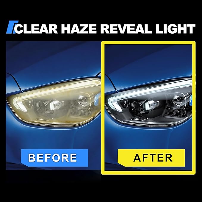 Advanced Car Headlight Restoration Kit: Erase Yellowing & Oxidation Restores Clarity with Long-Lasting UV & Hydrophobic Ceramic Shield - Restoration Fluid Kit for Cars, Trucks and SUVs