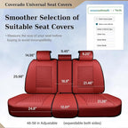 Coverado Rear Seat Covers, Leather Seat Cover for Car, Universal Waterproof Automotive Seat Cushion Protector for Most Cars Trucks SUV (Red)