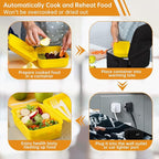 Aotto Portable Oven, Electric Lunch Box Food Heater - 12V/24V/110V 3-in-1 Car Food Warmer - Mini Personal Microwave Heated Lunch Box Warmer for Car, Truck, Travel, Office & Home Use - Black