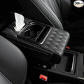 5-in-1 Car Armrest Cushion, Armrest Cover for Car, Nappa Leather Car Console Organizers and Storage for Most Vehicles, Car Accessories (Black, Normal)