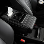 5-in-1 Car Armrest Cushion, Armrest Cover for Car, Nappa Leather Car Console Organizers and Storage for Most Vehicles, Car Accessories (Black, Normal)