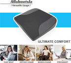 Car Seat Cushion, Car Seat Cushions for Driving with Comfort Memory Foam - Sciatica & Back Pain Relief, Suitable for Car, Truck, Office Chair (Black)