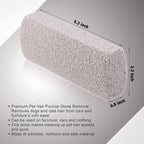 2 Pieces Pet Hair Remover for Cat Hair Removal Pumice Stone Tool Carpet Dog Fur Removal Tool for Car Couch Furniture Bedding Easy to Clean (5.3 Inches)