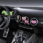 4 Pcs Pink Lips Air Vent Clips, Sexy Lips Kiss Heart Shape Car Air Fresheners, Charms Rhinestone Diffuser Vent Clip Cute Car Decor Bling Car Accessories for Women, Automotive Air Fresheners (Pink, 4)