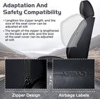 Truck Seat Covers for Ford Bronco 2021-2026, Waterproof Premium Leather Full Coverage Car Seat Cover, Muscle Sport Style Auto Interior Seat Cover Sets (Full Set/Black)