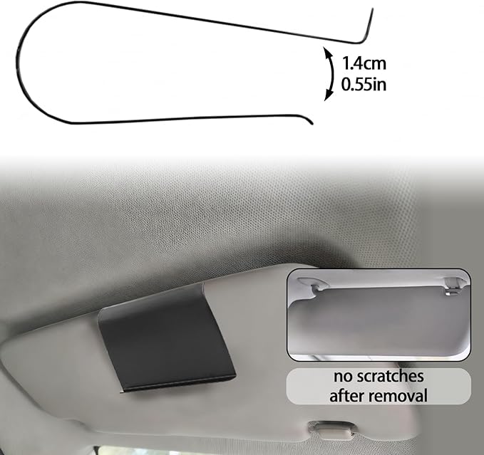 Car Air Freshener Visor Clip Compatible with Drift Car Air Freshener, Auto Accessories, Vehicle Sun Visor Metal Clip, Black, Freshener not include (3 Pack)