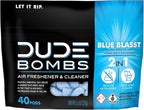 DUDE Wipes DUDE Bombs Toilet Stank Eliminator - 2-in-1 Air Freshener and Toilet Bowl Cleaner - 1 Pack (40 Pods) - Deodorizing Blend of Lavender, Cedar, Lime, and Eucalyptus