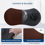 Lumbar Pillow, Memory Foam Lumbar Support Pillow for Office Chair and Car Seat, Ergonomic Streamline Back Pillow for Lower Back Pain Relief, Back Support Pillow for Sitting, Driving, Traveling