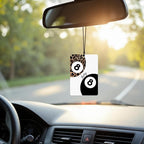 Trendy Retro Leopard Lucky 8 Ball Car Air Freshener 4 Pcs, Girly Cheetah Print Dice Hanging Air Freshener for Cars Closet Drawer Books, Girly Car Accessories Mirror Decor for Women