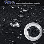 Waterproof Car Seat Cover, Premium Terry Cloth Sweat Towel Front Seat Protector, Washable Non-Slip Automotive Bucket Seats Covers, Ideal for Post Gym Workout Running Swimming (Black)