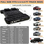 Umbrauto Built-in Pump Air Mattress for 5.5-5.8ft Full Size Short Truck Bed, Inflatable Camping Airbed with Rechargeable Cordless Pump for Truck Tent Camper