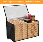 2-Pack 23" W x 15" H x 14" D Insulated Food Delivery Bag XXXL Large Capacity Thermal Cooler Bags for Grocery Shopping, Catering, Pizza Delivery, Rideshare, Travel, and Car Use