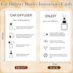 100 Sets Car Diffuser Bottles Empty Bulk Hanging Car Air Freshener Diffuser Bottles Glass Perfume Holder with Instruction Cards for Essential Oil Wedding Bridal Birthday Gifts (Cylindrical)