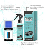 Car Trim Restorer - 120ml Professional Spray Cleaner | Handmade Craft Artistic Detailing Durable Shine & Easy Use Features with Towel and Sponge for Automotive Interior Dashboard